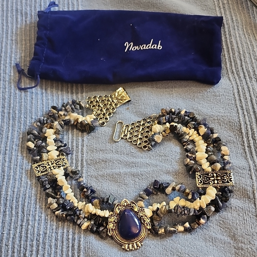 Lapis and Silver Women's Statement Necklace
